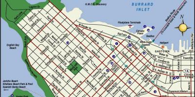 Vancouver bc atraccións mapa