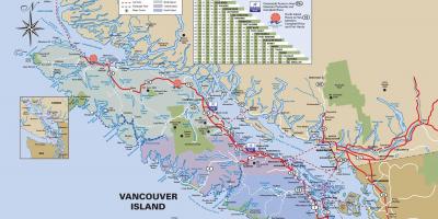 Illa de Vancouver estrada mapa