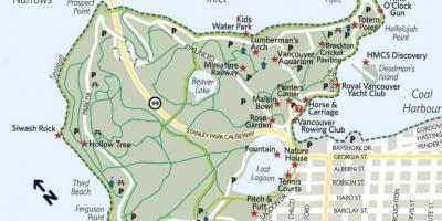 Mapa de madeireiro arco stanley park