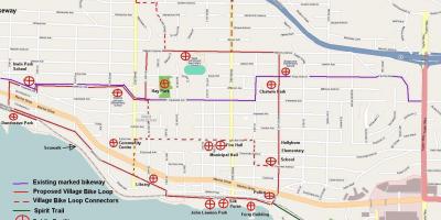 North vancouver ciclismo mapa