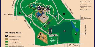 Mapa da raíña isabel park vancouver