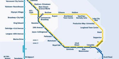 Mapa de vancouver bc estación de tren