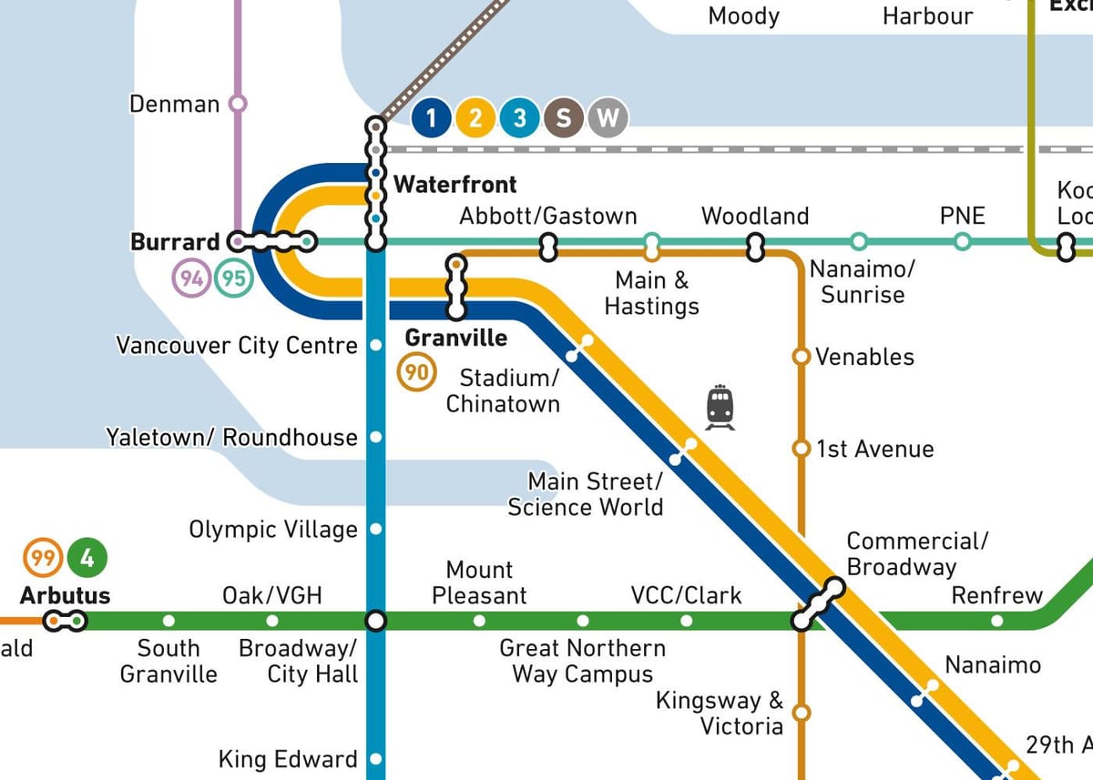 Mapa de burrard estación
