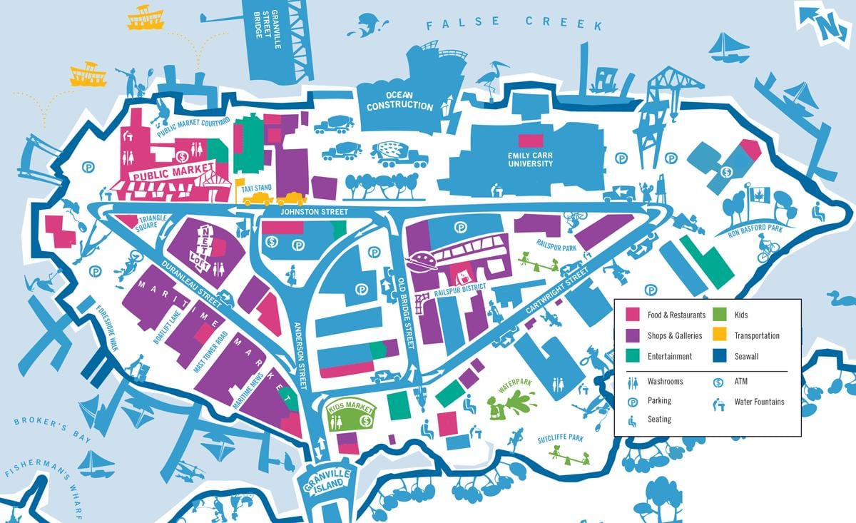 Mapa de rúa granville