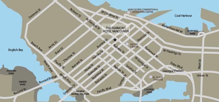 Mapa de direccións vancouver