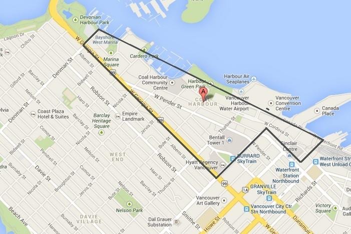 Mapa de carbón porto de vancouver