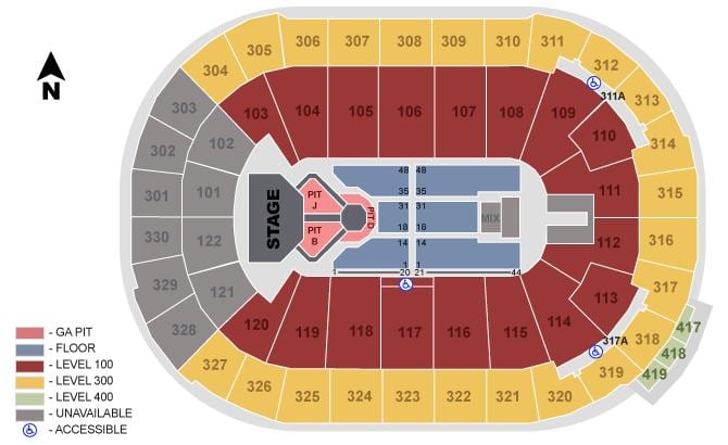 rogers arena vancouver asentos mapa