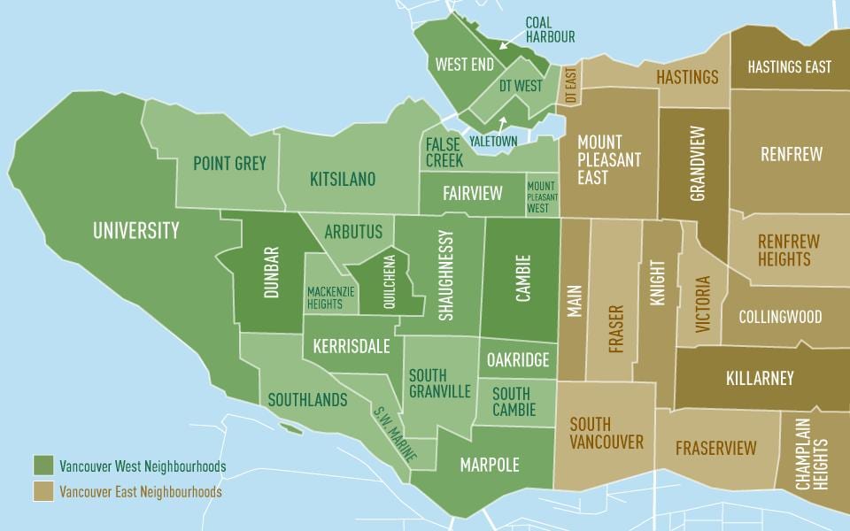 Mapa de vancouver barrio