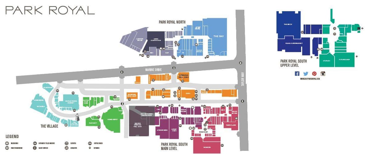 vancouver centro comercial mapa