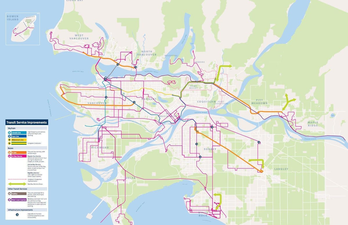 vancouver sistema de tránsito mapa