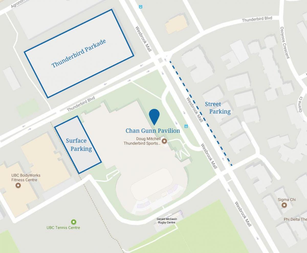 centro de vancouver aparcamento mapa
