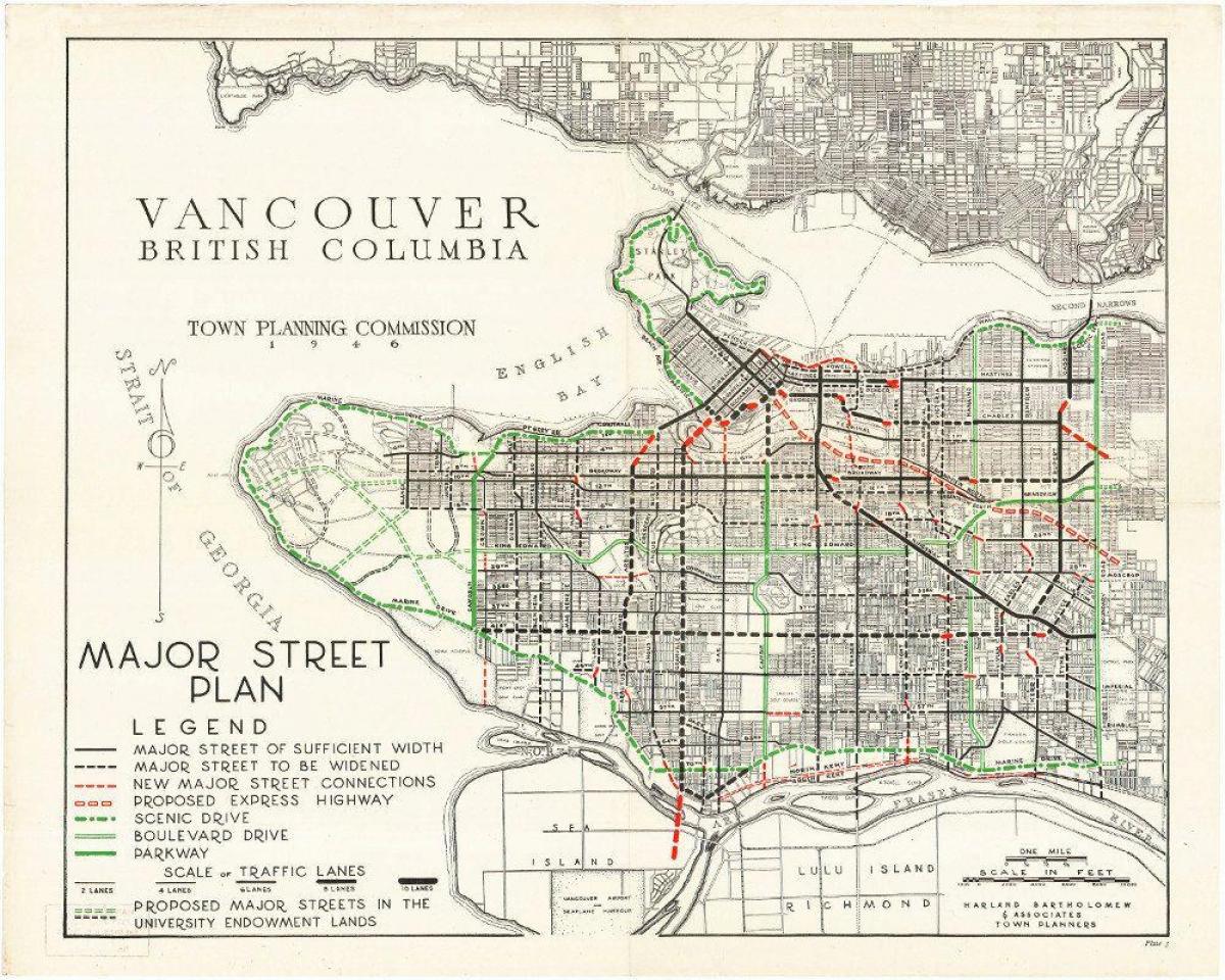 Mapa de vancouver vintage