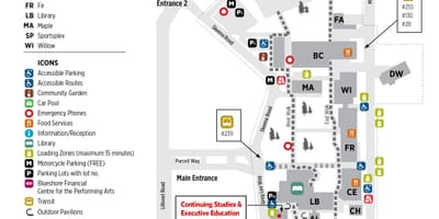 Mapa de " capilano universidade