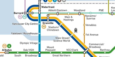 Mapa de burrard estación