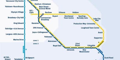Skytrain liña mapa