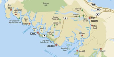 Illa de Vancouver atraccións mapa