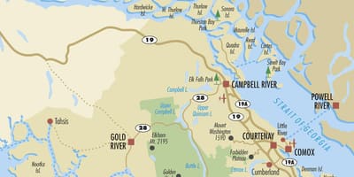 Campbell river mapa de vancouver island