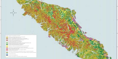 Mapa de vancouver island xeoloxía