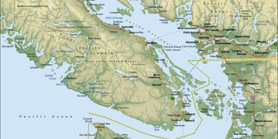 Mapa de vancouver área ac
