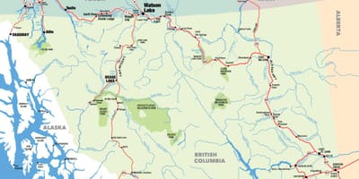 Mapa do sur de columbia británica