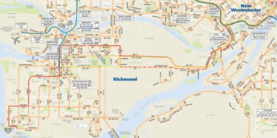 Mapa de north vancouver autobús