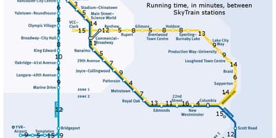 Vancouver estación de tren mapa