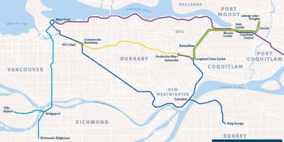 Milenio liña skytrain mapa
