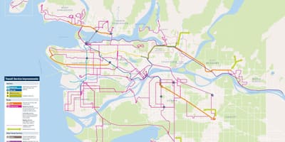 Vancouver sistema de tránsito mapa