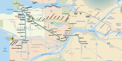 Vancouver bc metro mapa
