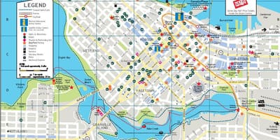 Rúa mapa de vancouver, bc